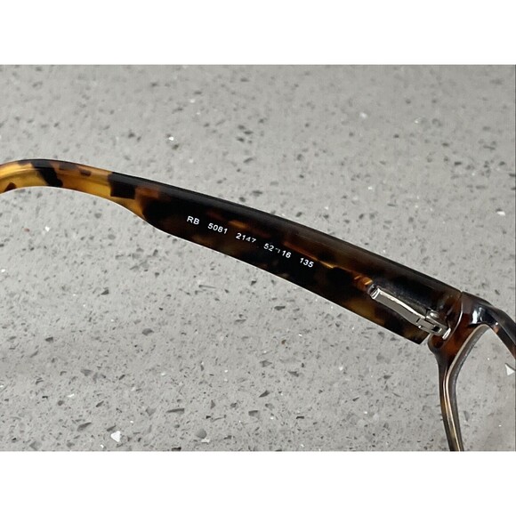 Ray-Ban Eyeglasses Frames ONLY RB5081 2147 Black Tortoise Rectangular 52-16-135 - Picture 8 of 16